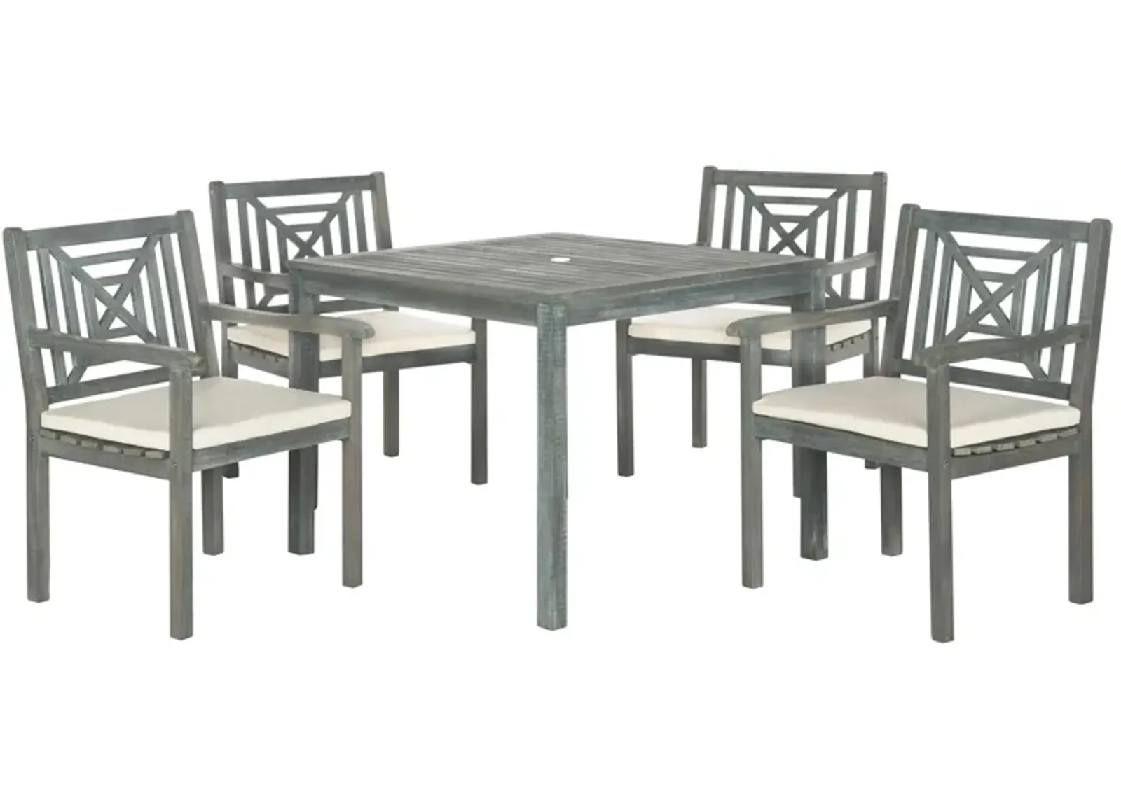 Brayson 5-pc. Outdoor Dining Set in Natural / Beige by Safavieh