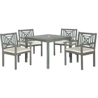 Brayson 5-pc. Outdoor Dining Set in Natural / Beige by Safavieh