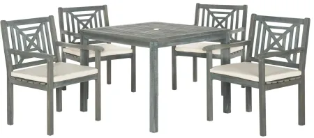 Brayson 5-pc. Outdoor Dining Set in Natural / Beige by Safavieh