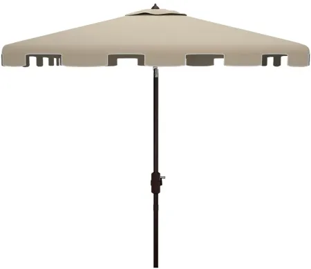Burton Outdoor Umbrella in Dark Slate Gray / Beige by Safavieh