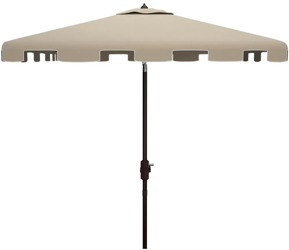 Burton Outdoor Umbrella in Dark Slate Gray / Beige by Safavieh