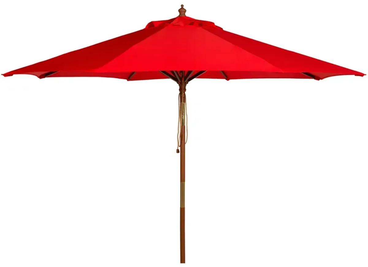 Cassidy Wooden Outdoor Umbrella in Natural by Safavieh