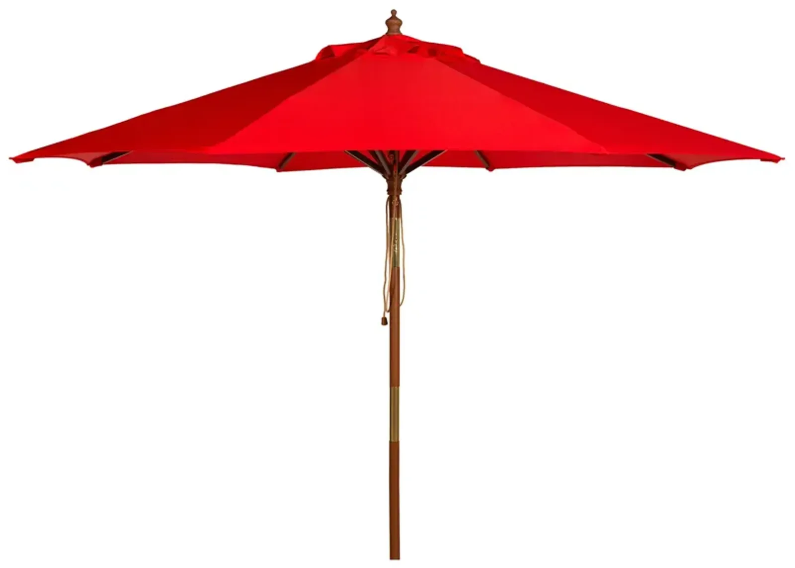 Cassidy Wooden Outdoor Umbrella in Natural by Safavieh