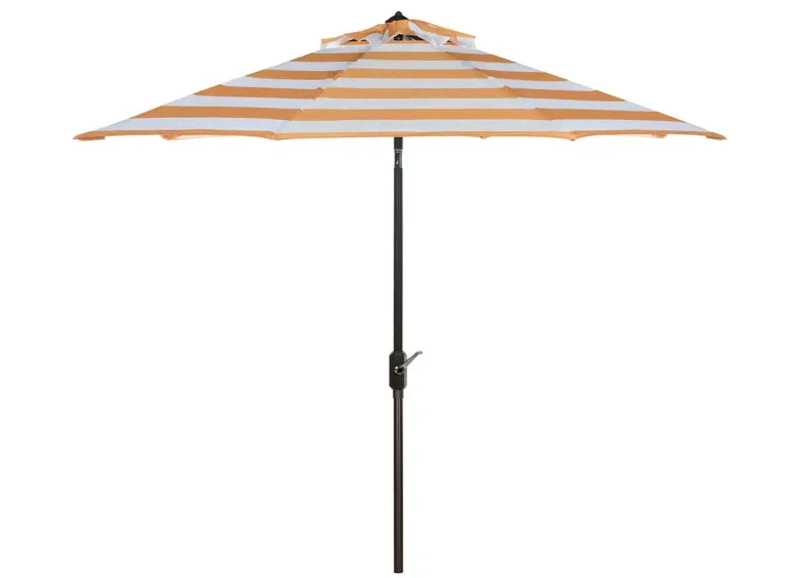 Marcie Outdoor Auto-Tilt Umbrella in Black / White by Safavieh