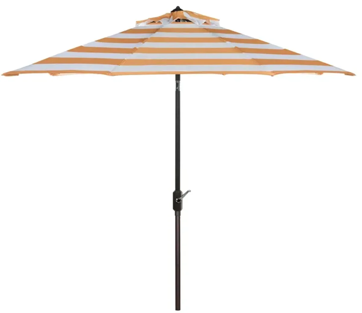 Marcie Outdoor Auto-Tilt Umbrella in Black / White by Safavieh