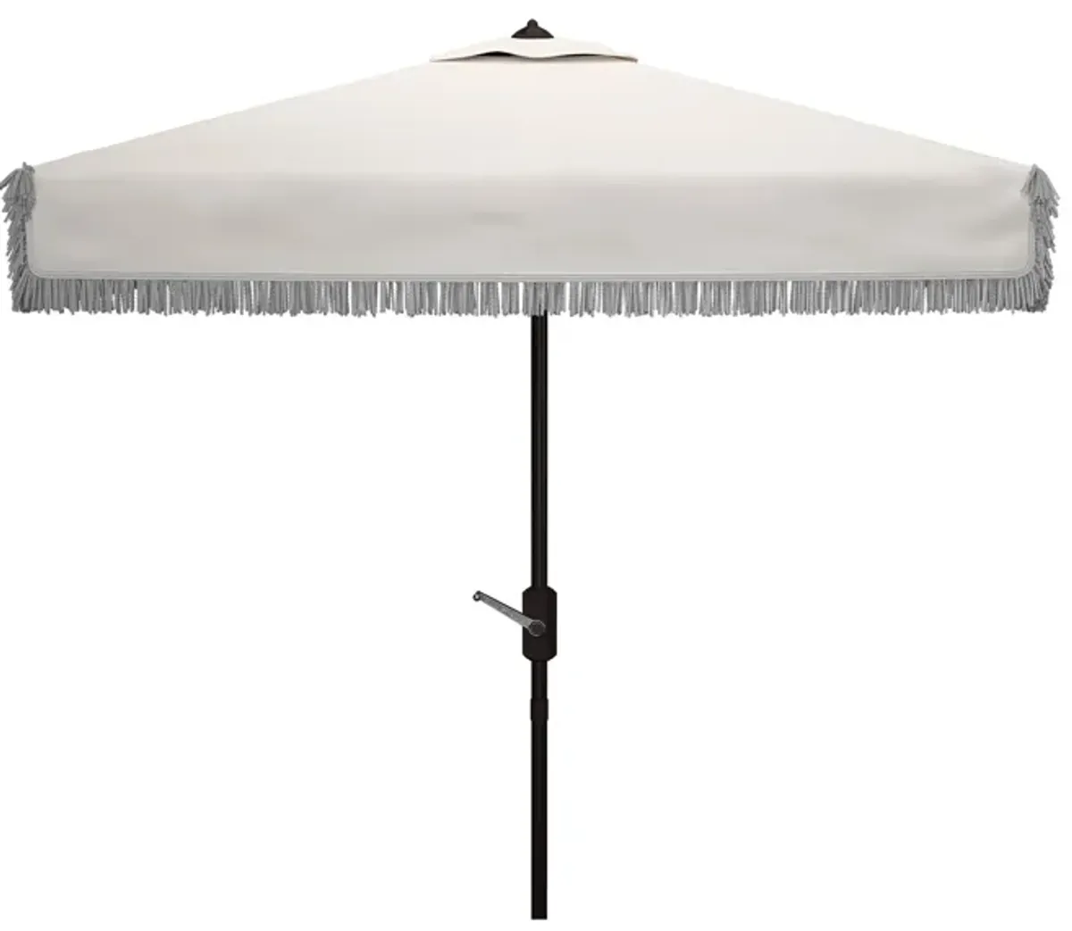 Murphy Fringe Outdoor Square Crank Umbrella in Chocolate by Safavieh