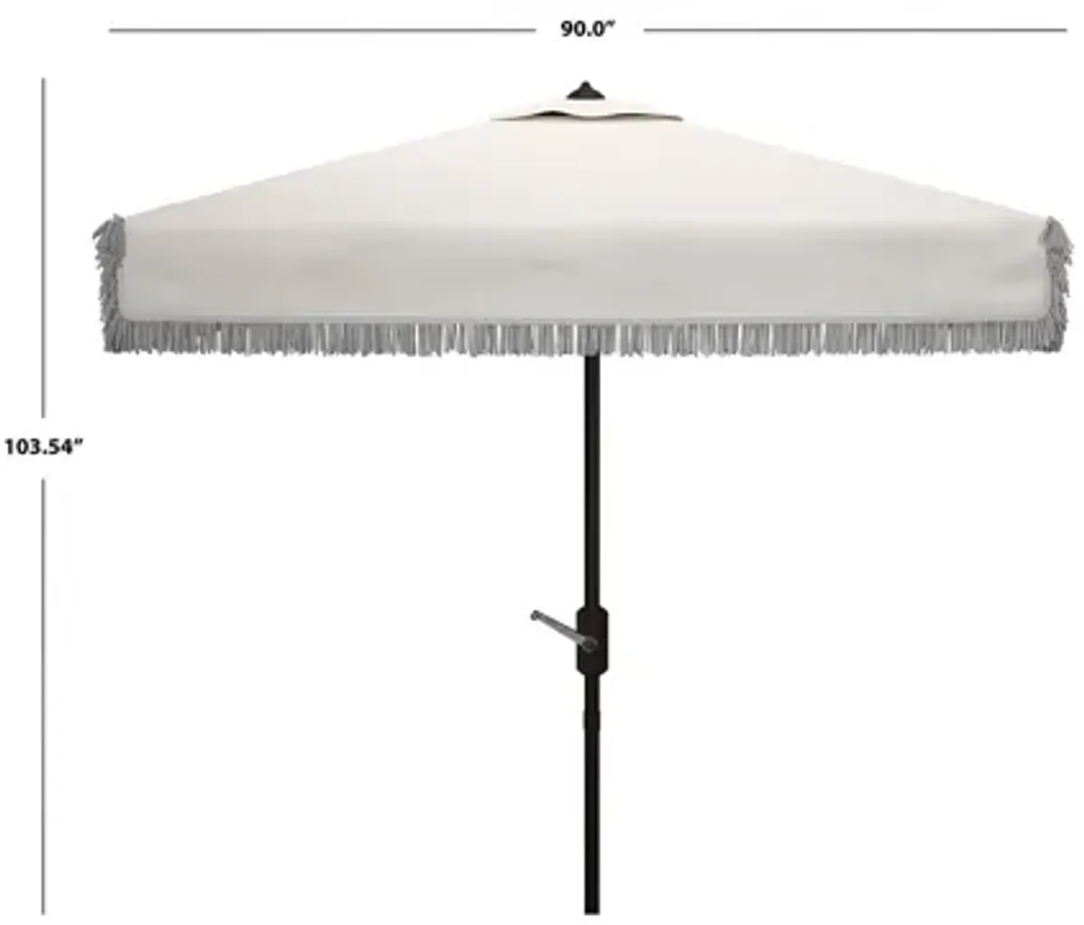 Murphy Fringe Outdoor Square Crank Umbrella