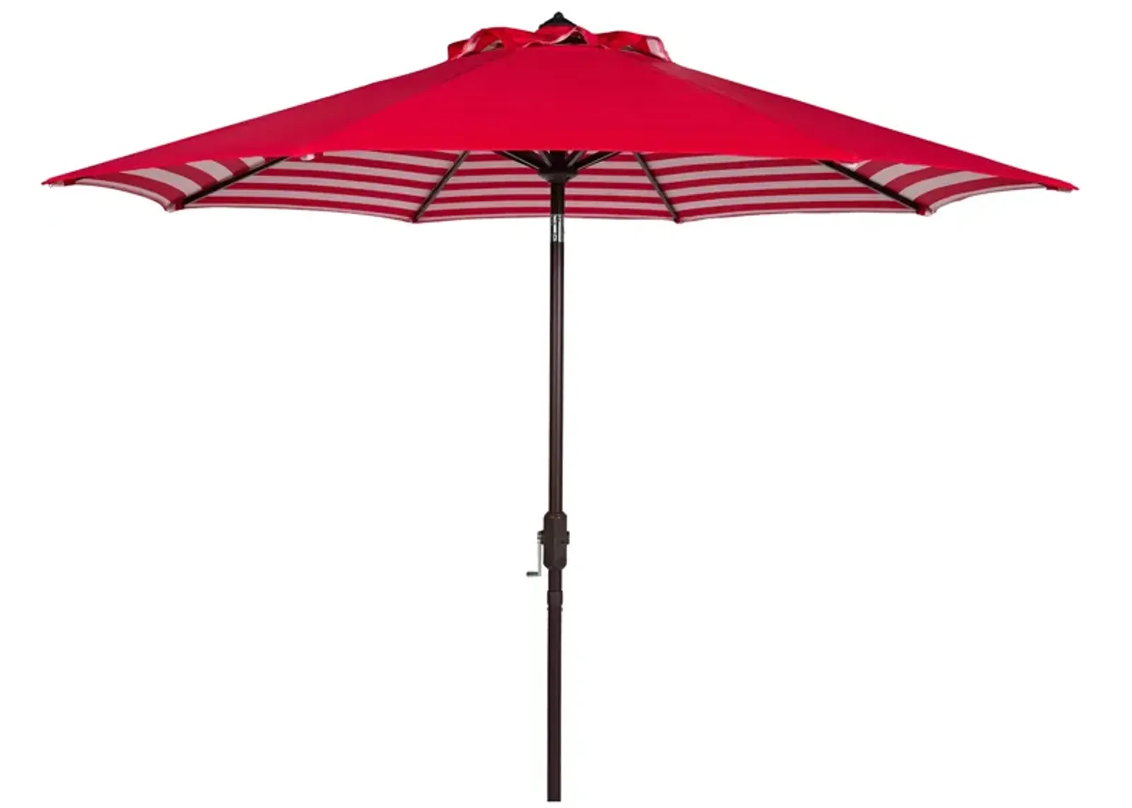 Shay Crank Outdoor Auto-Tilt Umbrella in Dark Slate Gray / Beige by Safavieh