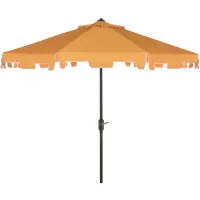 Zimmerman Outdoor UV-Resistant Crank Umbrella in Natural by Safavieh