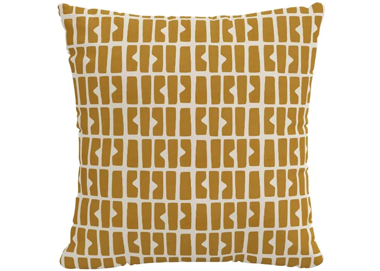 22" Outdoor Bloc Panel Pillow in Bloc Panel Mustard by Skyline