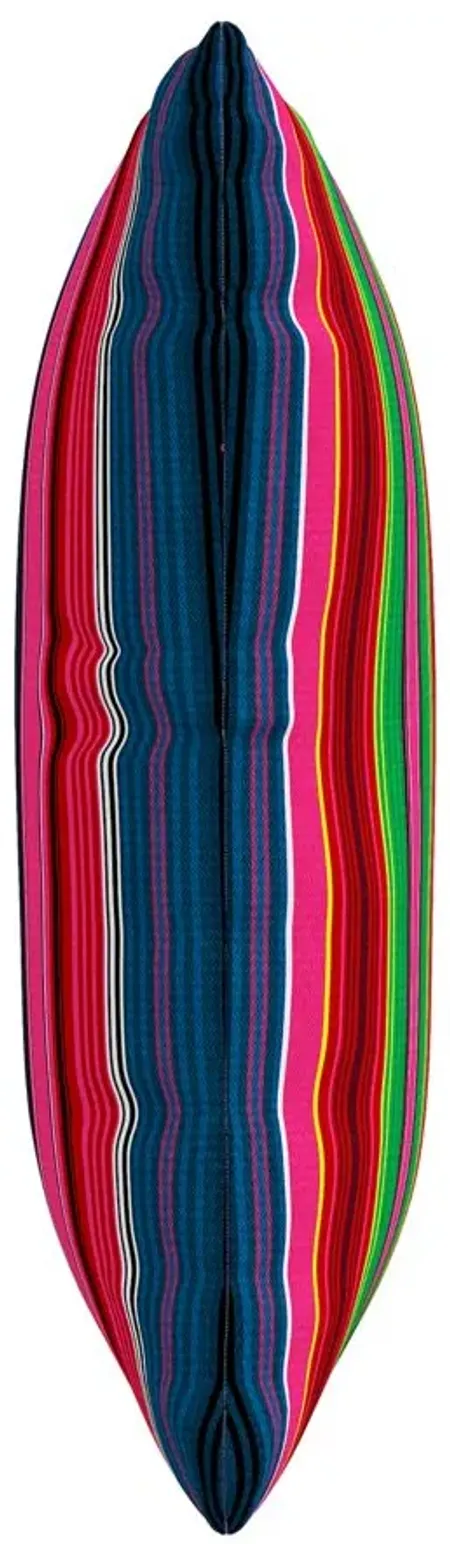 20" Outdoor Serape Stripe Pillow in Serape Stripe Bright Multi by Skyline