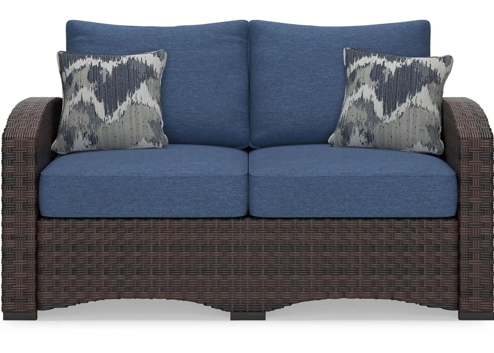 Windglow Loveseat in Blue/Brown by Ashley Furniture