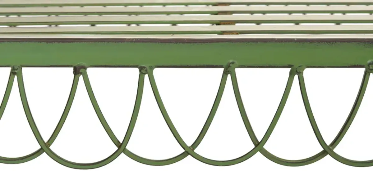 Oliveira Outdoor Wrought Iron Garden Bench