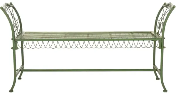 Oliveira Outdoor Wrought Iron Garden Bench