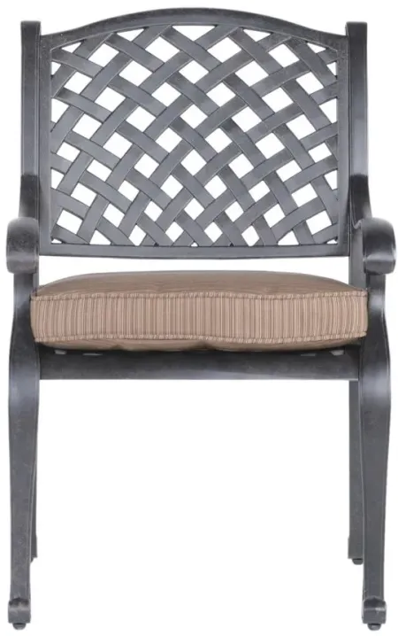 Castle Rock Outdoor Dining Arm Chair in Black by Bellanest