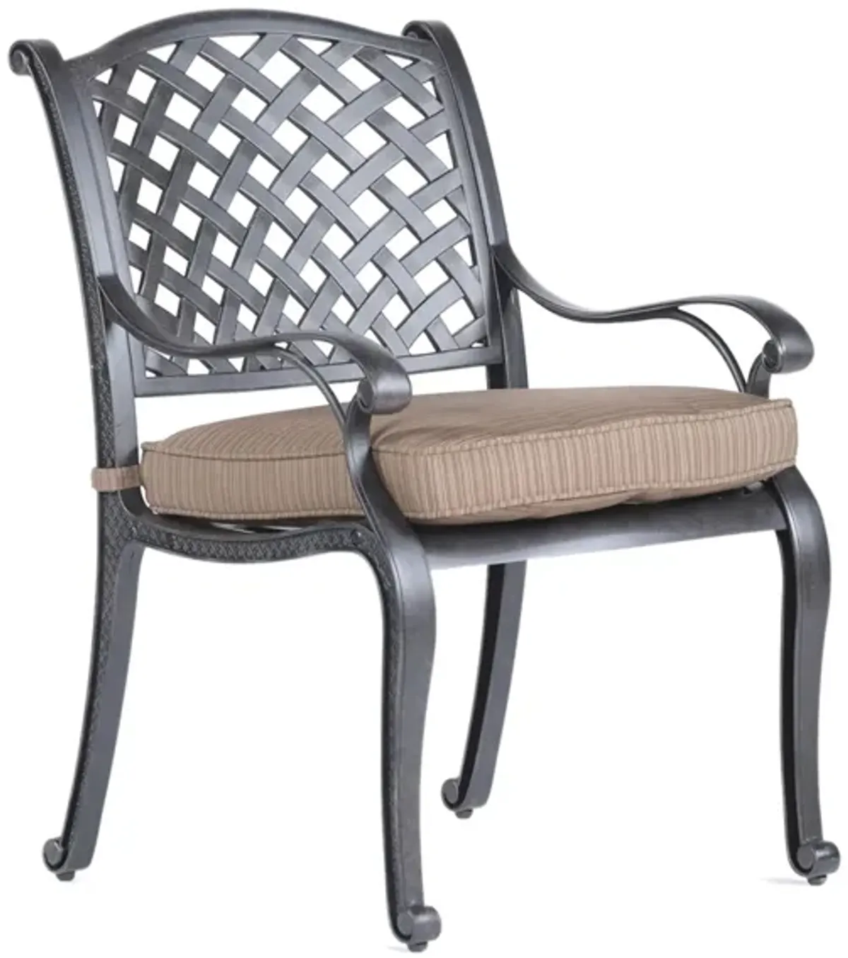 Castle Rock Outdoor Dining Arm Chair in Black by Bellanest