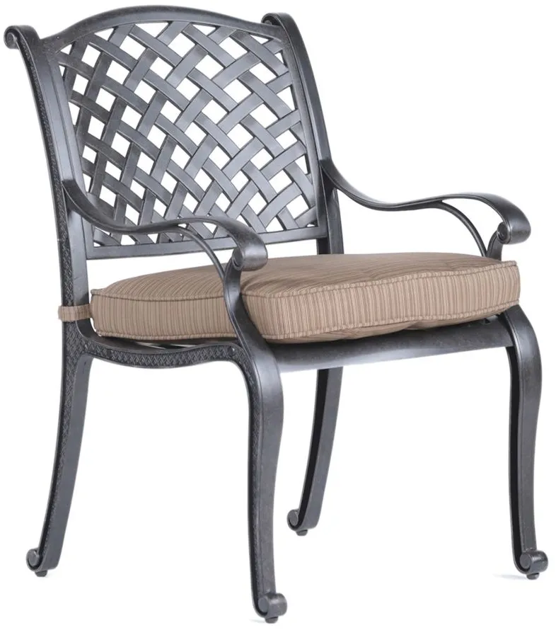 Castle Rock Outdoor Dining Arm Chair in Black by Bellanest