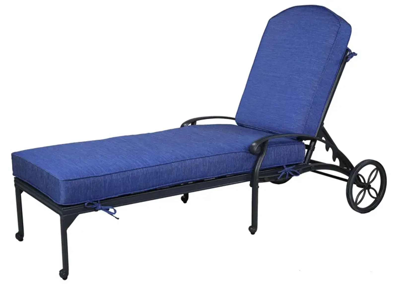 Geneva Outdoor Chaise Lounge in Navy Blue by Bellanest