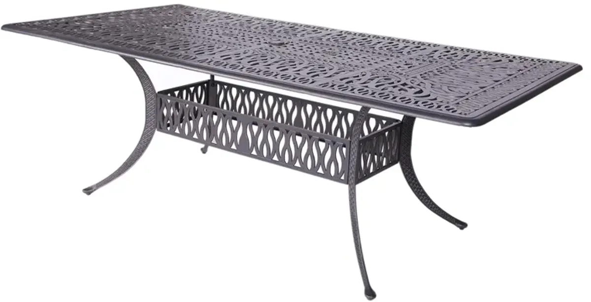 Geneva Outdoor Rectangle Dining Table in Metal by Bellanest