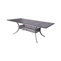 Geneva Outdoor Rectangle Dining Table in Navy by Bellanest
