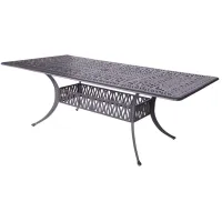 Geneva Outdoor Rectangle Dining Table in Metal by Bellanest