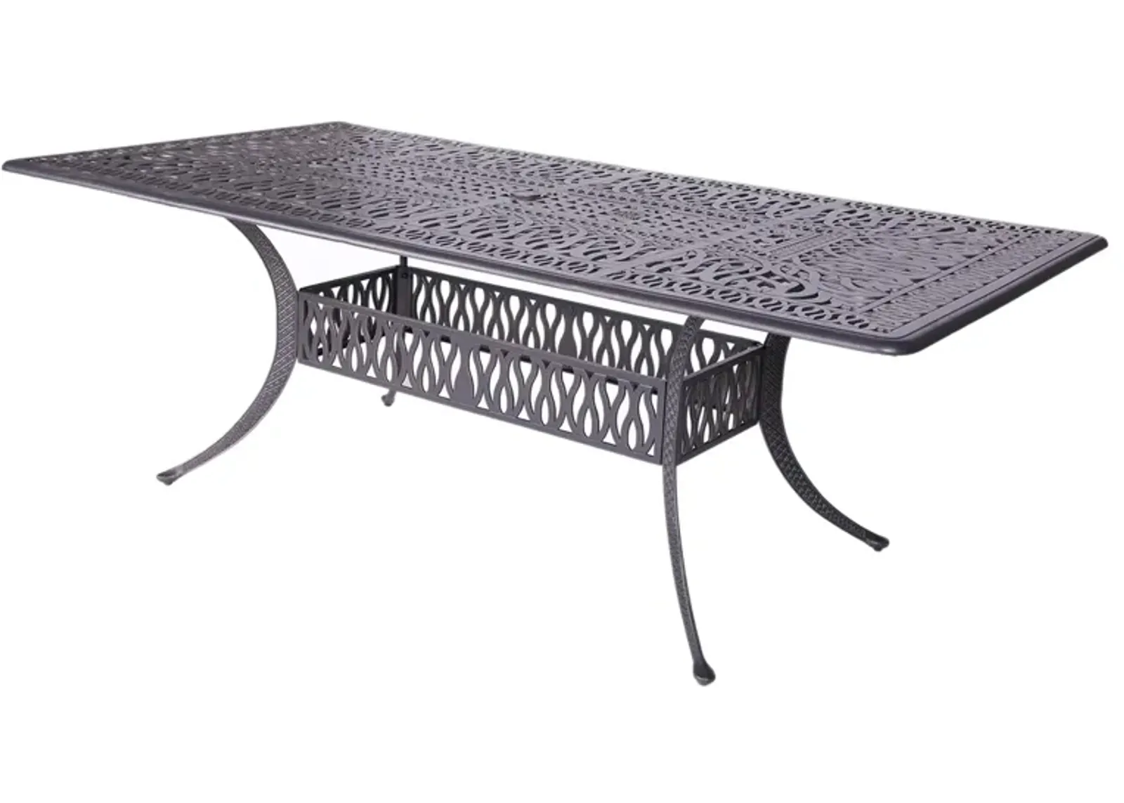 Geneva Outdoor Rectangle Dining Table in Metal by Bellanest