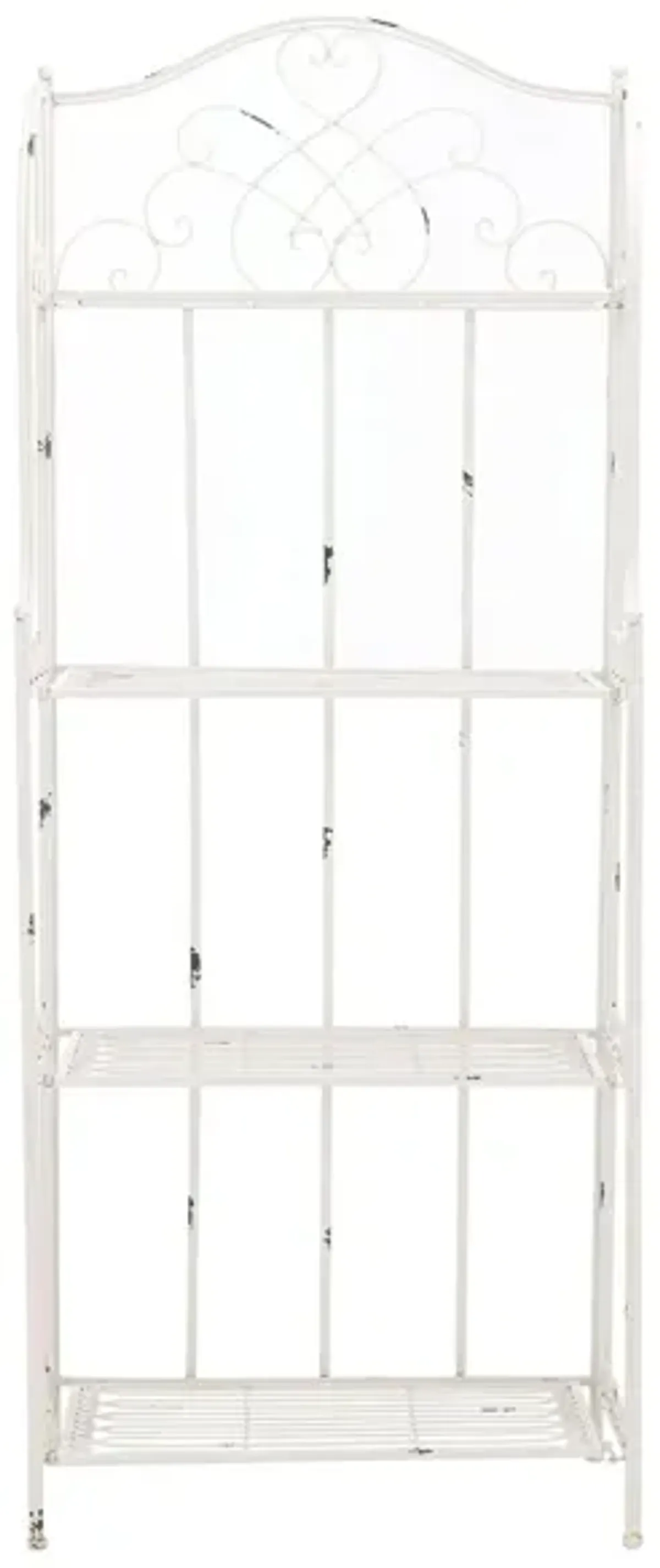 Miki Outdoor Wrought Iron 4 Tier Bakers Rack