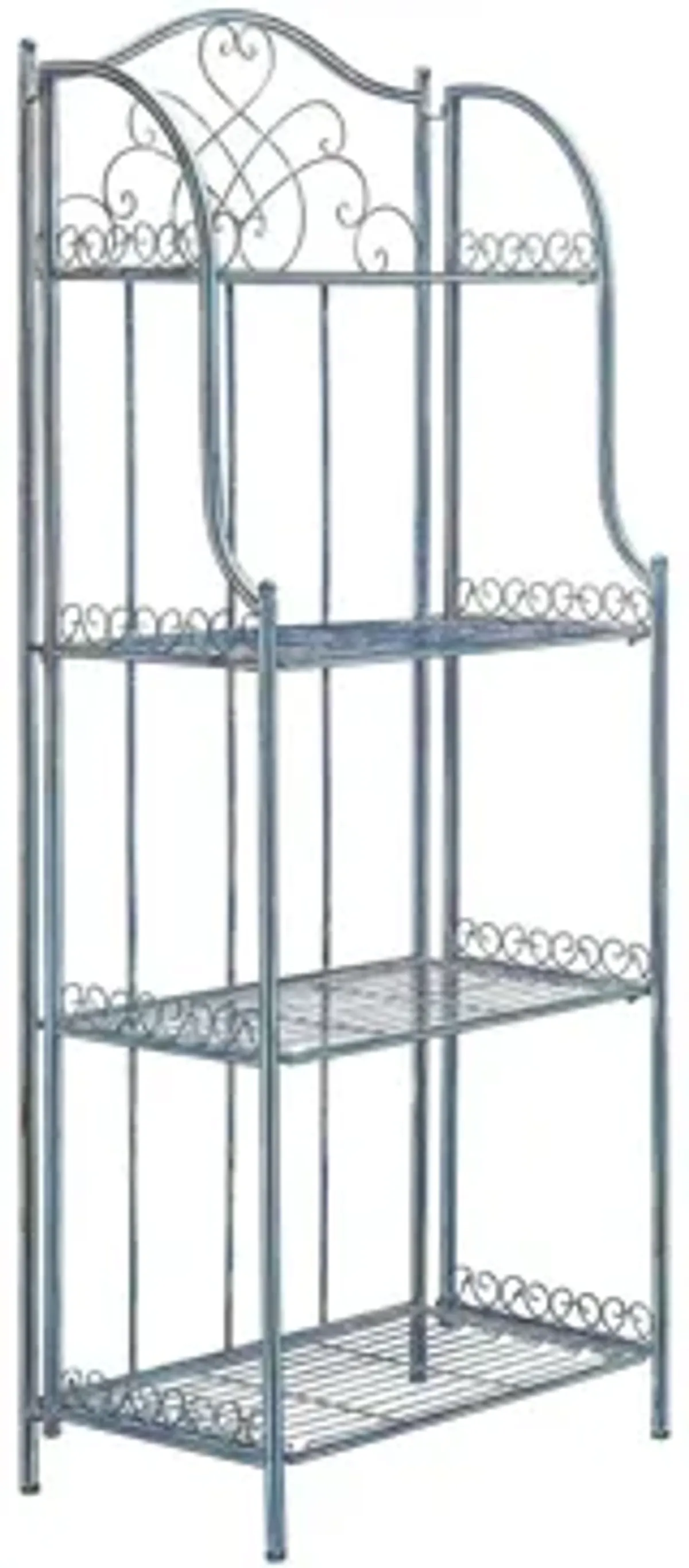 Miki Outdoor Wrought Iron 4 Tier Bakers Rack