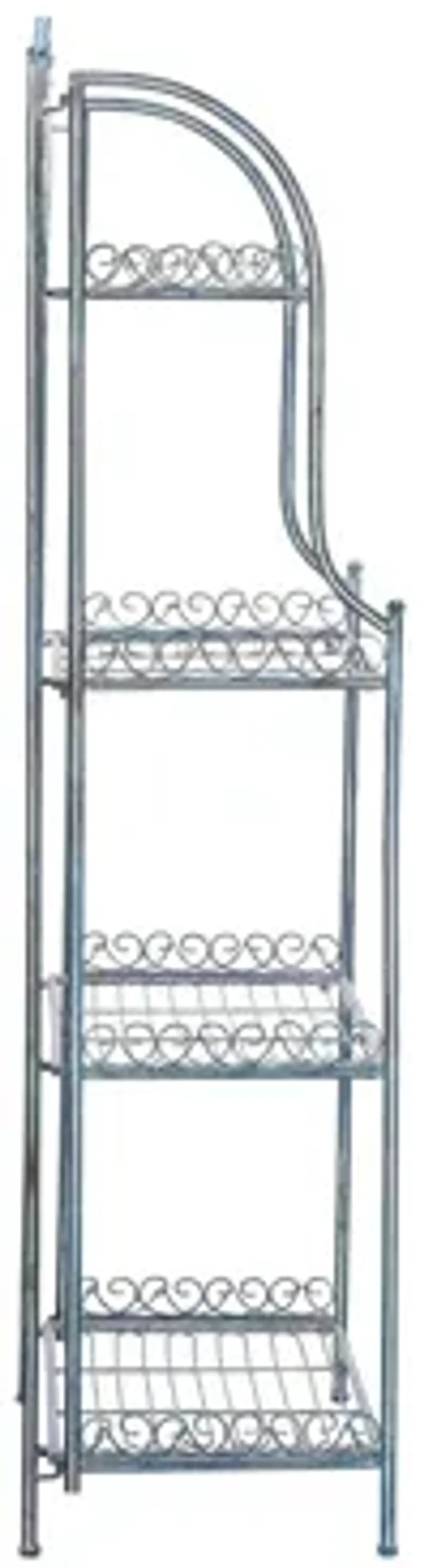 Miki Outdoor Wrought Iron 4 Tier Bakers Rack