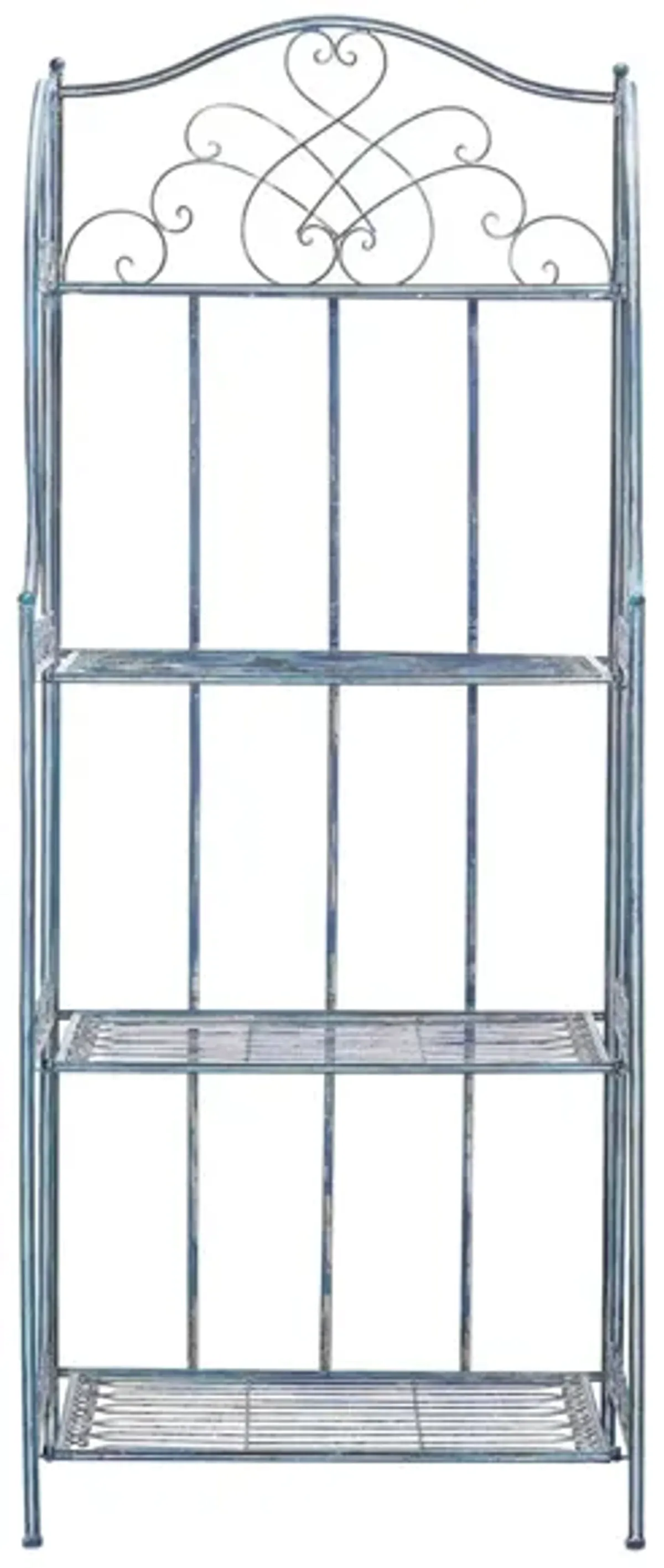 Miki Outdoor Wrought Iron 4 Tier Bakers Rack