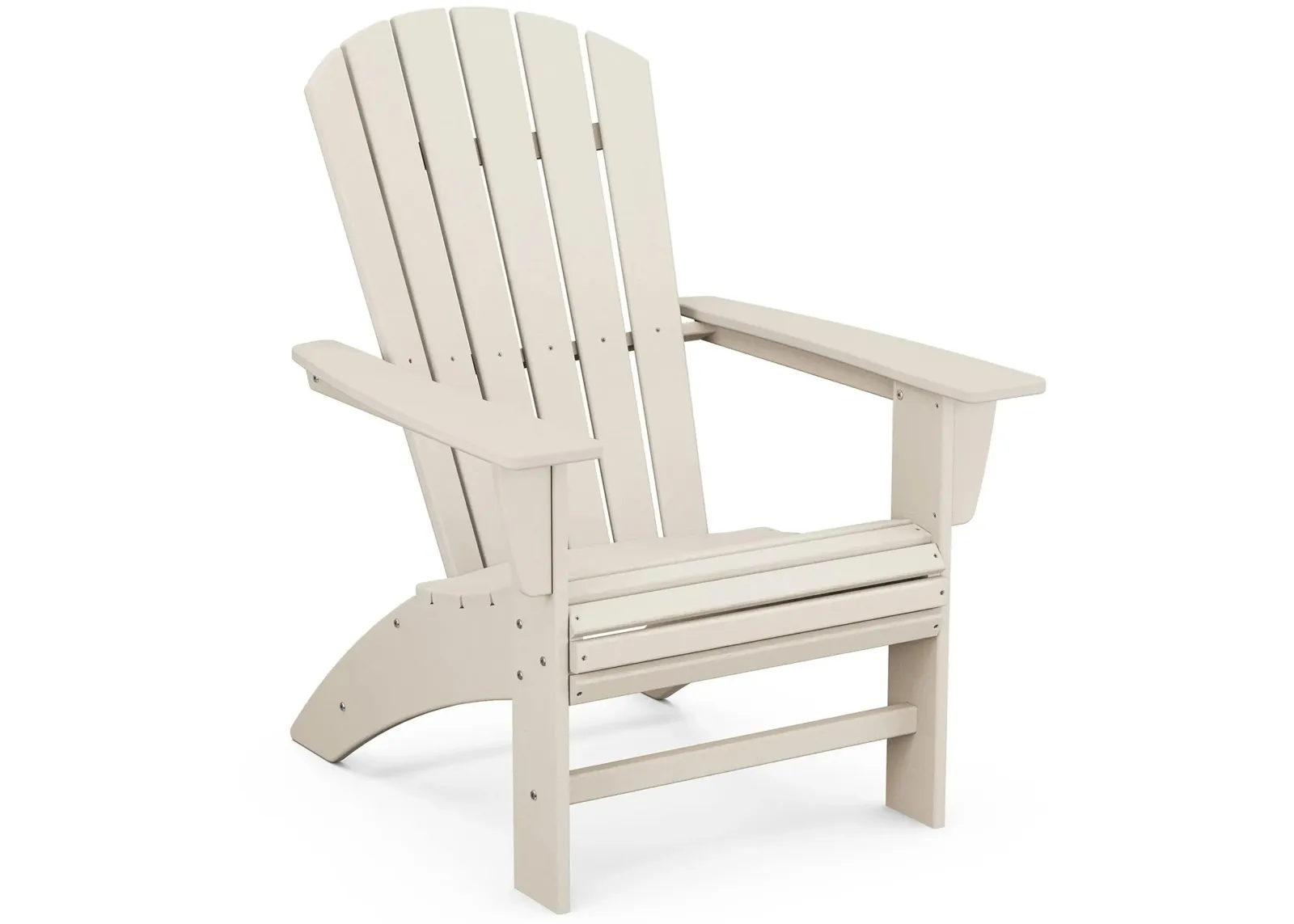 Nautical Curveback Adirondack Chair in Sand by Polywood