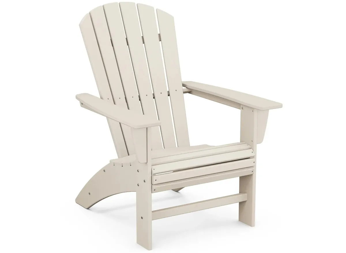 Nautical Curveback Adirondack Chair in Sand by Polywood