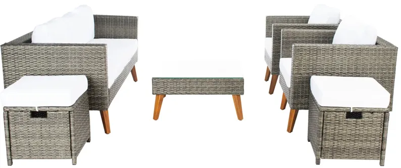 Montclair 6-pc. Patio Set in Gray by Safavieh