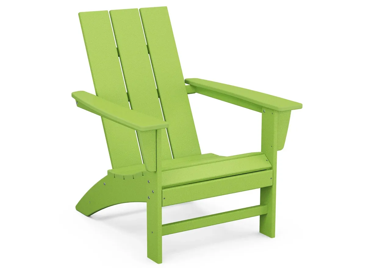 Modern Adirondack Chair in Lime by Polywood