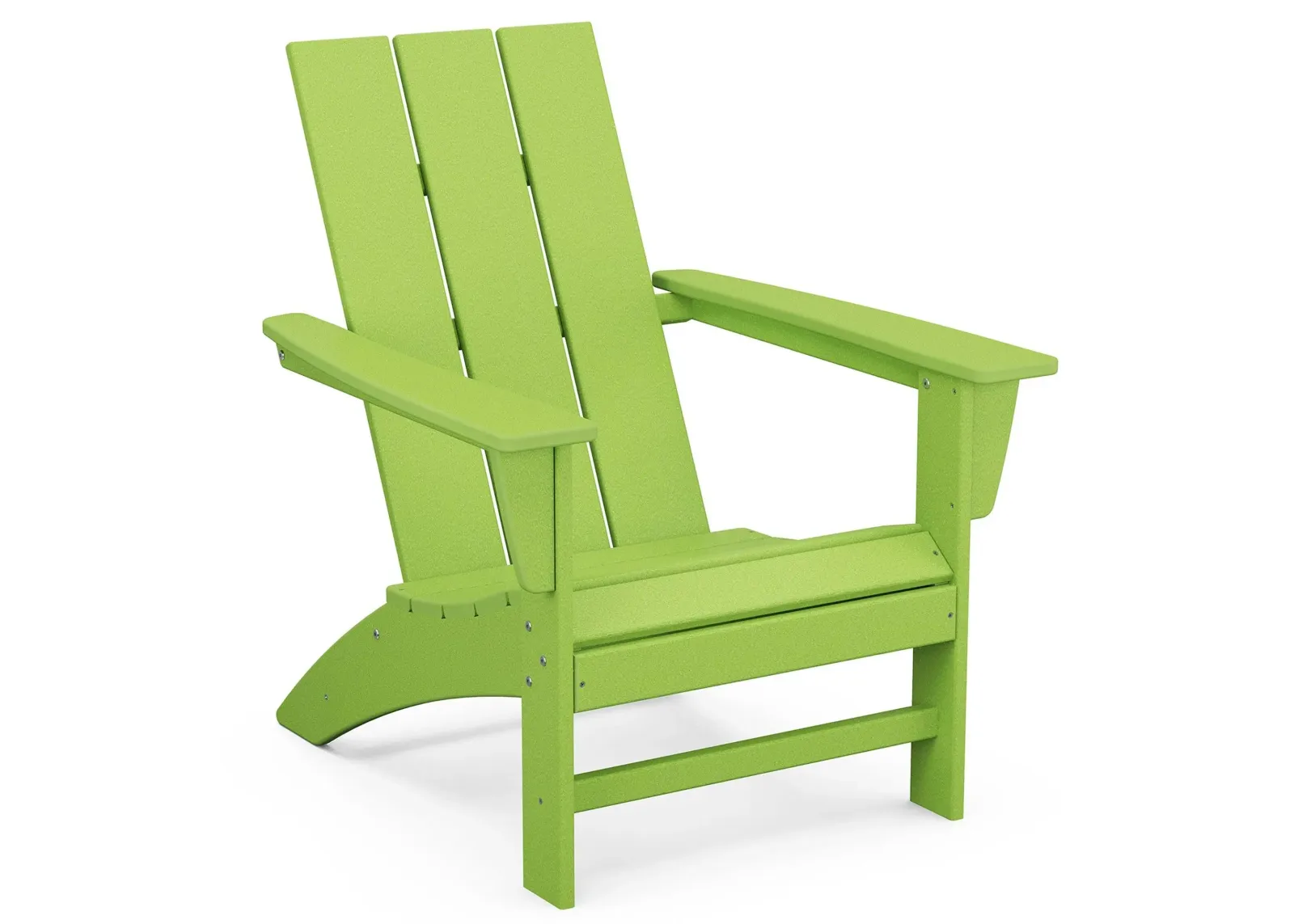 Modern Adirondack Chair in Lime by Polywood