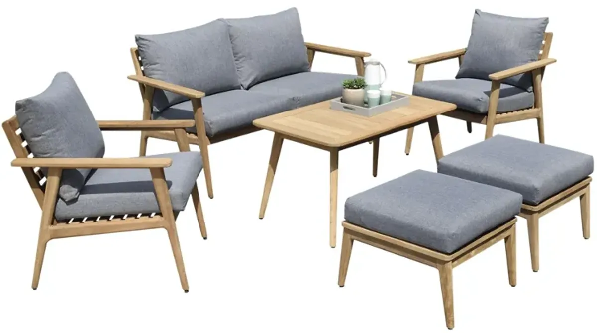 Rhodes 6-Piece Seating Set in Natural by International Home Miami