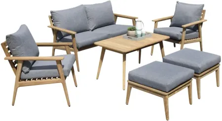 Rhodes 6-Piece Seating Set in Natural by International Home Miami