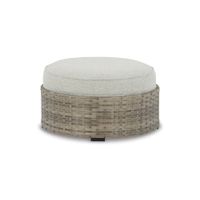 Calworth Outdoor Ottoman in Brown by Ashley Express