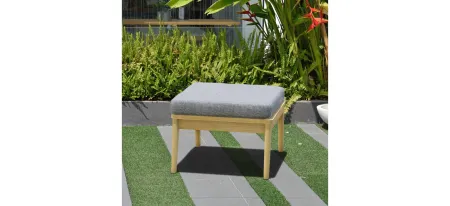 Rhodes Outdoor Ottoman in White by International Home Miami