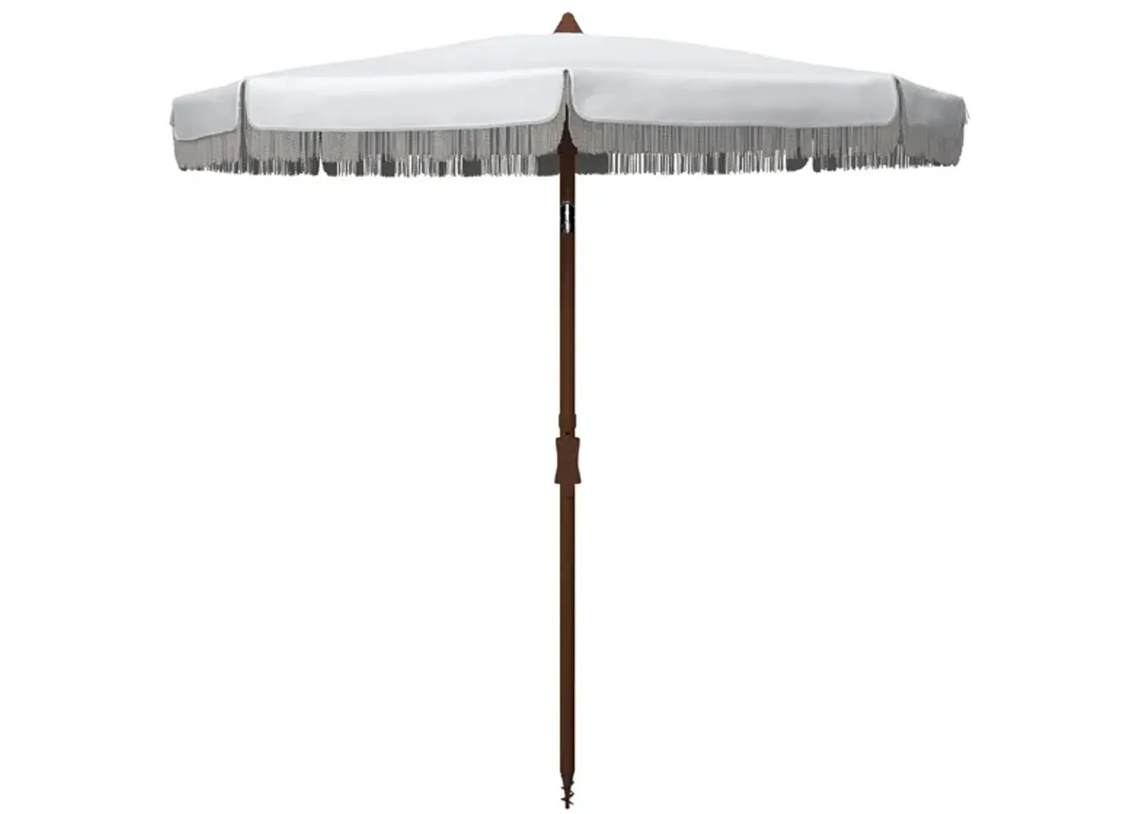 Arcata 6.5 Ft Fringe Umbrella in Slate Gray by Safavieh