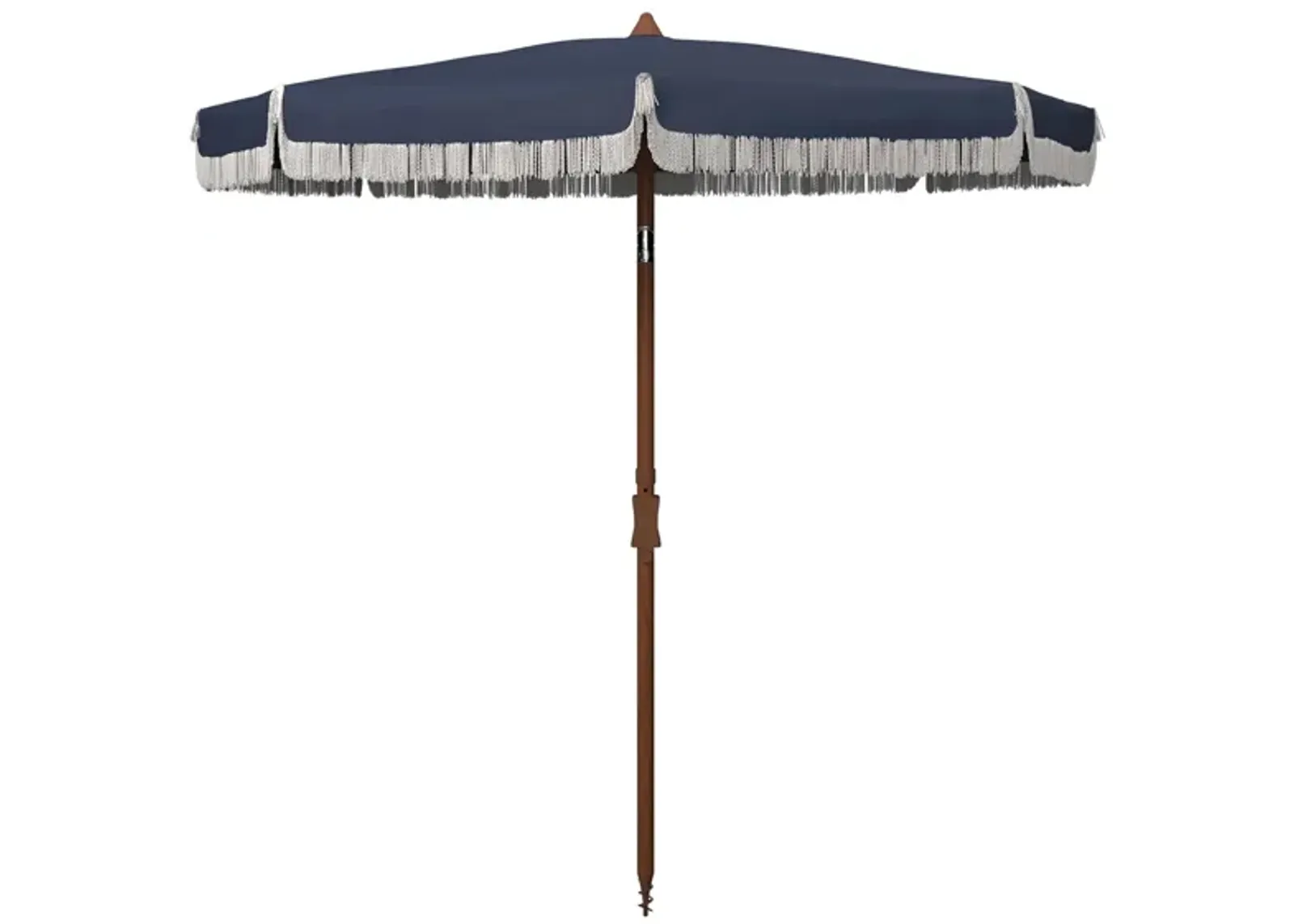 Arcata 6.5 Ft Fringe Umbrella in Navy by Safavieh