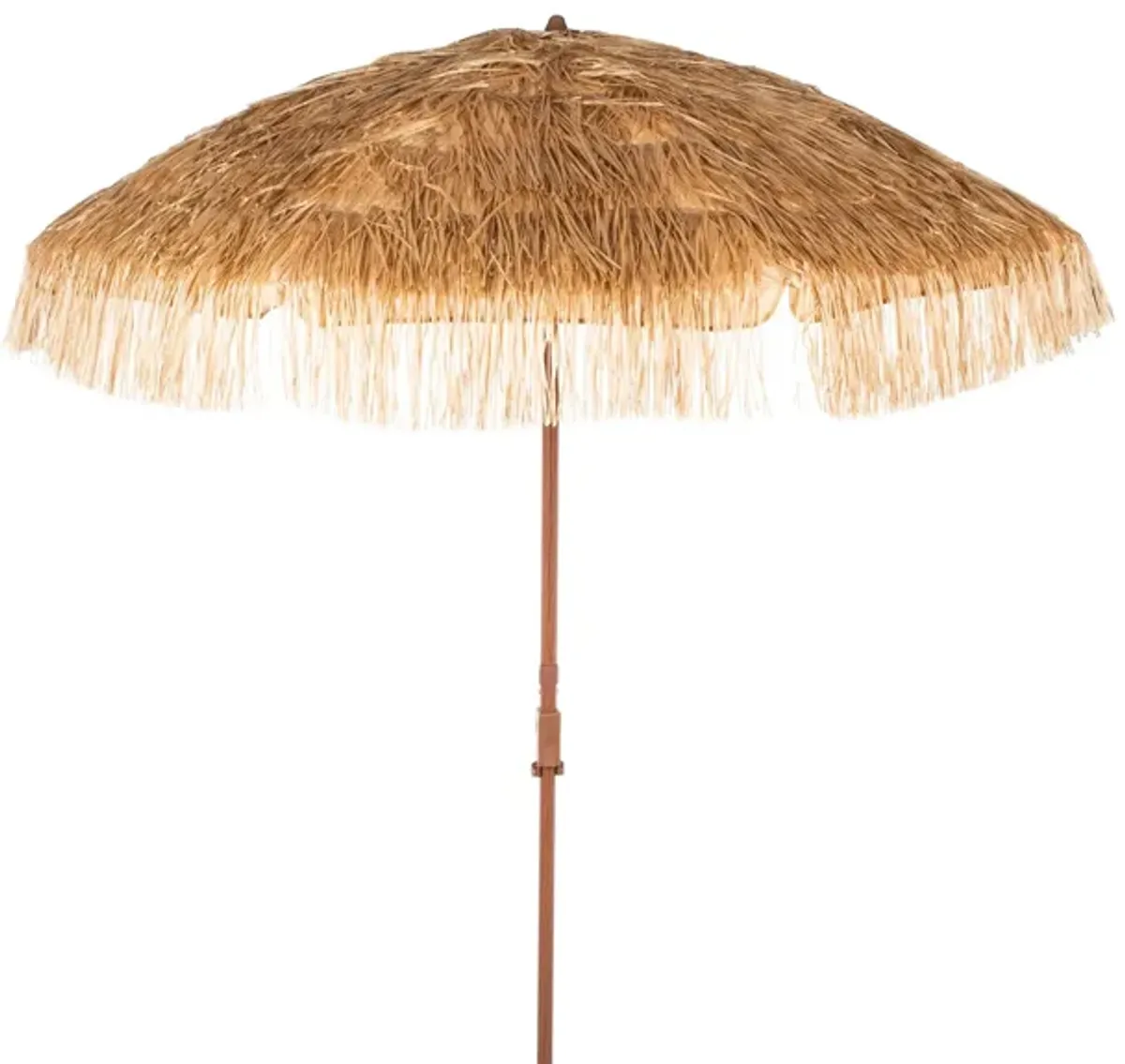 Pomona 6.5 Ft Tiki Umbrella in Blue by Safavieh