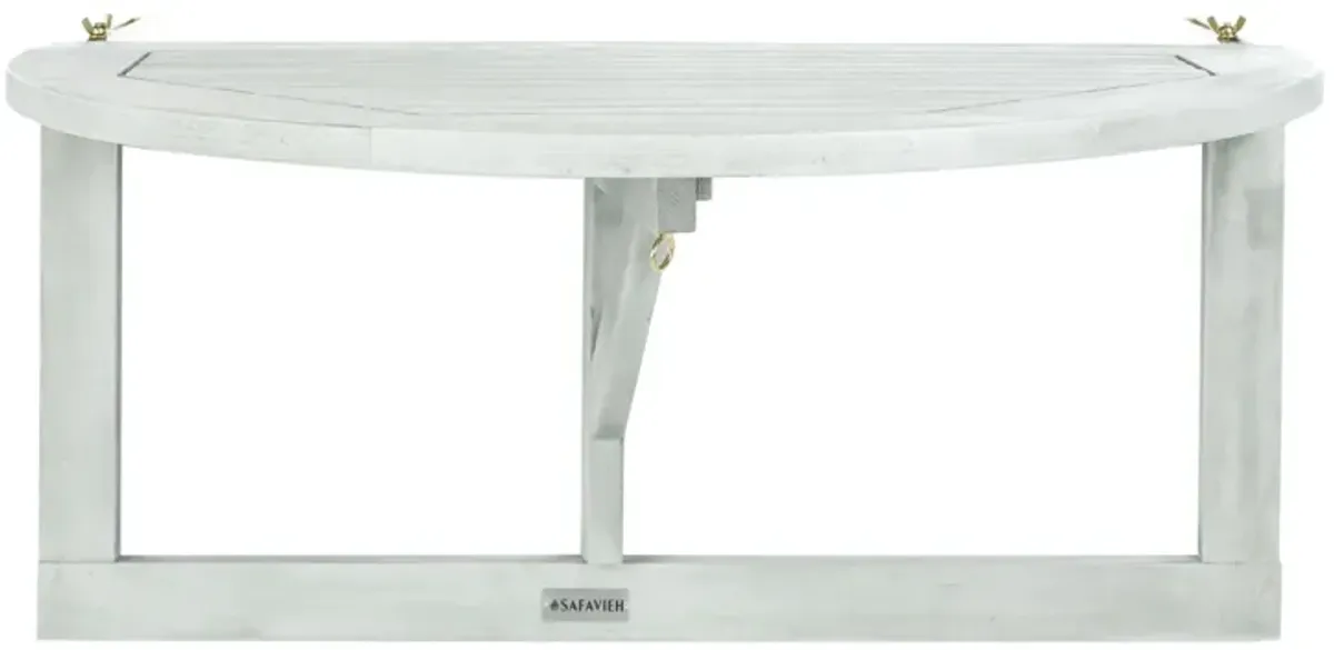 Bishop Outdoor Balcony Hanging Half Table in Aqua Haze by Safavieh