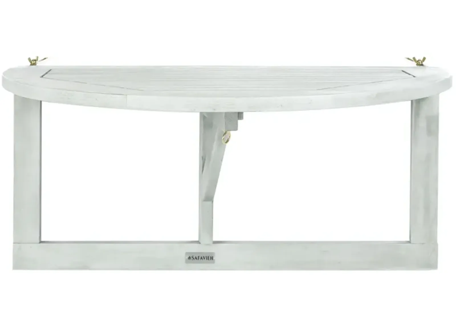 Bishop Outdoor Balcony Hanging Half Table in Aqua Haze by Safavieh