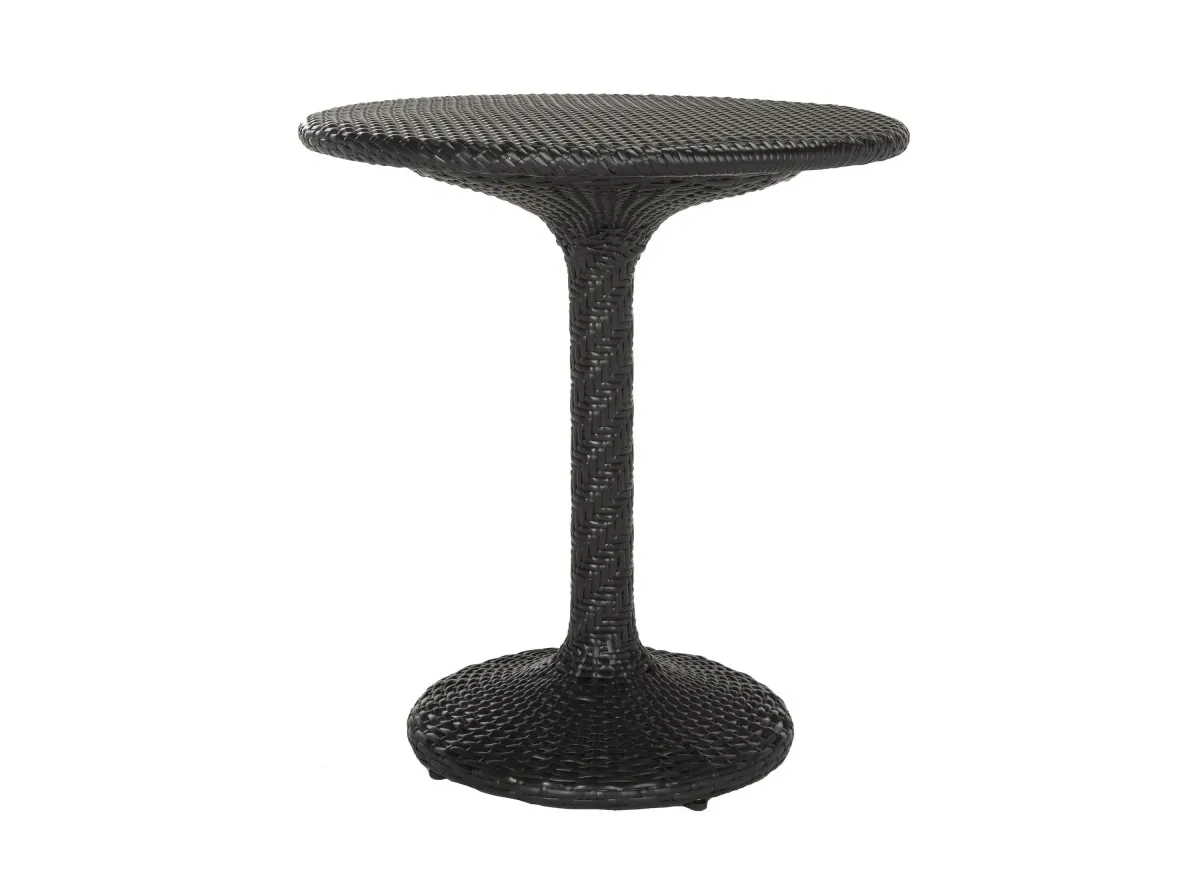 Kinnell Outdoor Rattan Bistro Table in Parrot/Granite by Safavieh