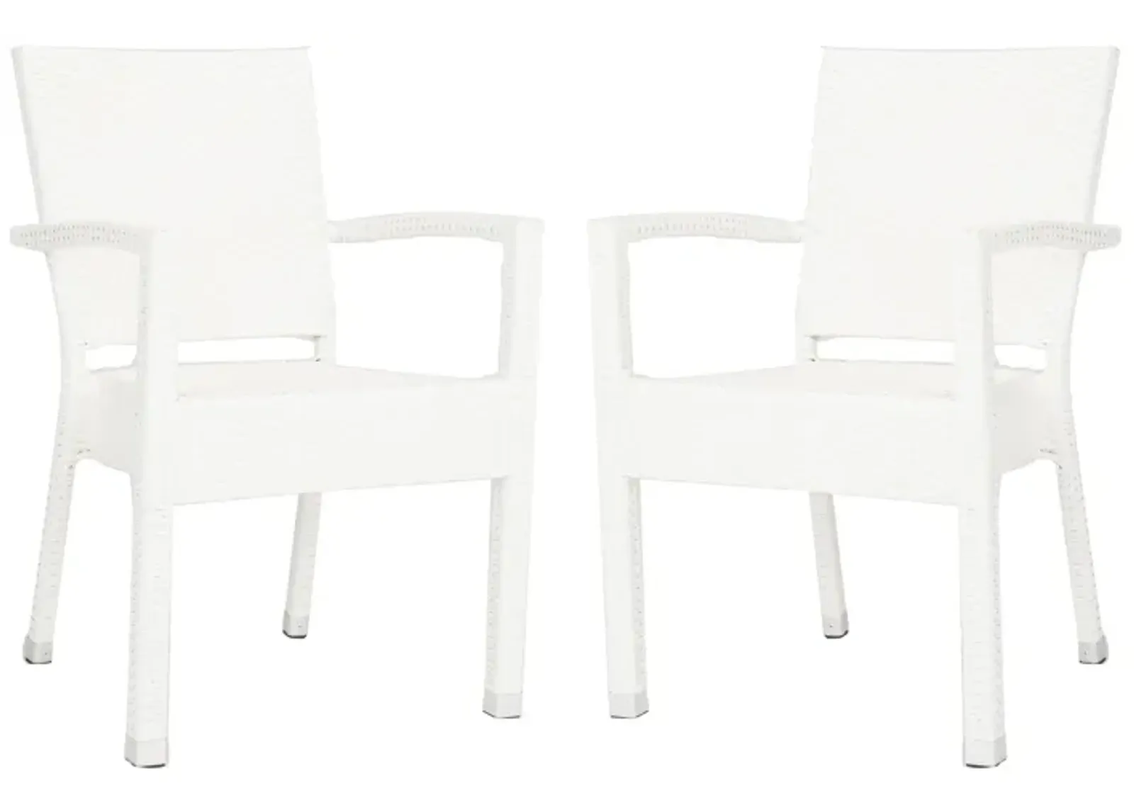 Darryl Outdoor Stacking Arm Chair - Set of 2 in Taupe by Safavieh