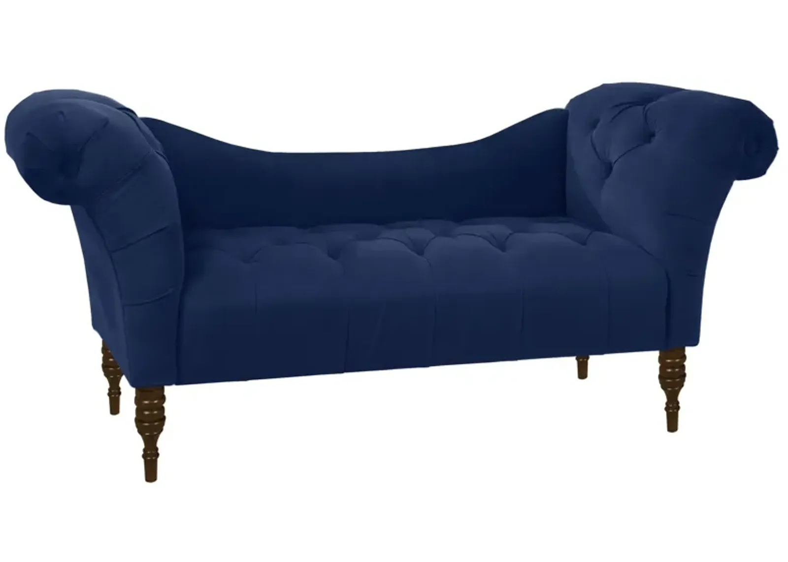 Lansing Chaise Lounge in Velvet Navy by Skyline