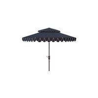 Azusa Valance 9Ft Double Top Umbrella in Blue by Safavieh