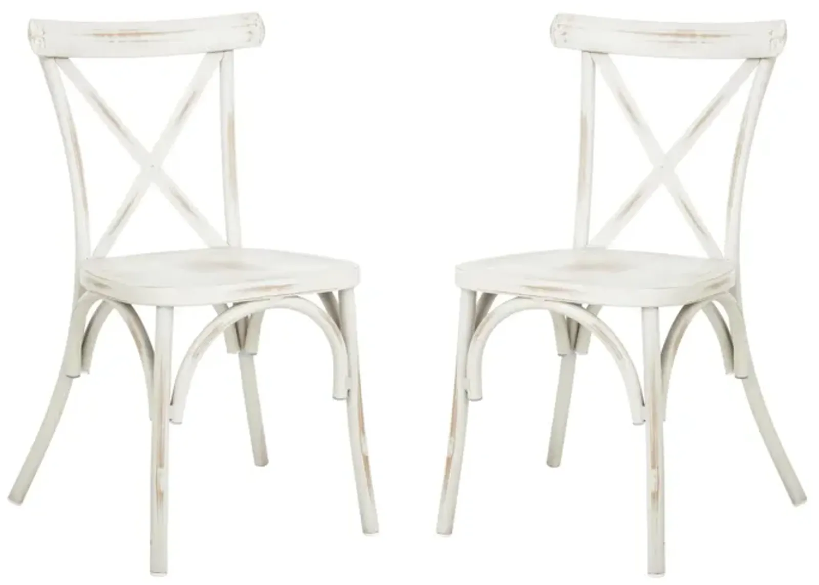 Madalina Outdoor Stackable Chair: Set of 2 in Taupe Stripes by Safavieh