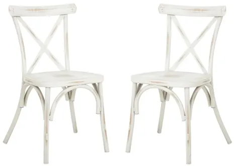 Madalina Outdoor Stackable Chair: Set of 2 in Taupe Stripes by Safavieh